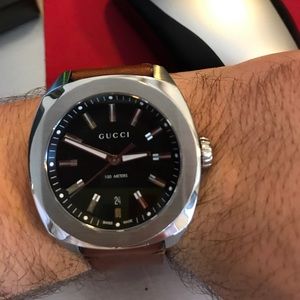 Men’s Gucci Watch, Swiss, Brown Leather